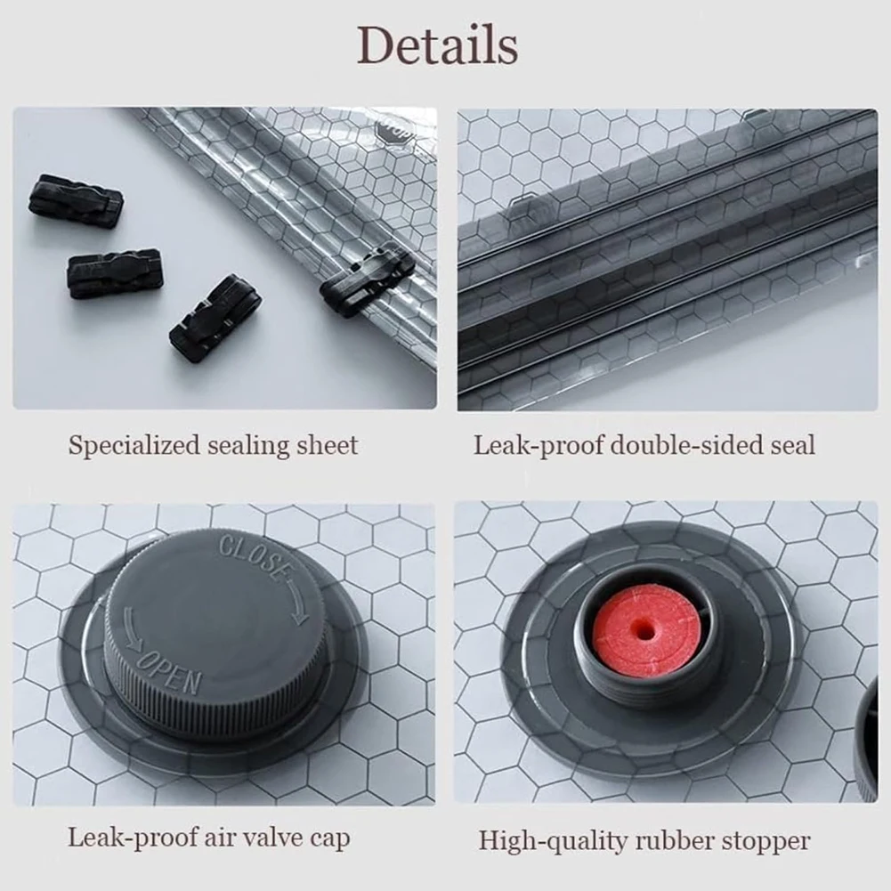 Compact Cordless Travel Vacuum Bag Set with Rechargeable Pump for Compressing Clothes and Saving Space in Luggage