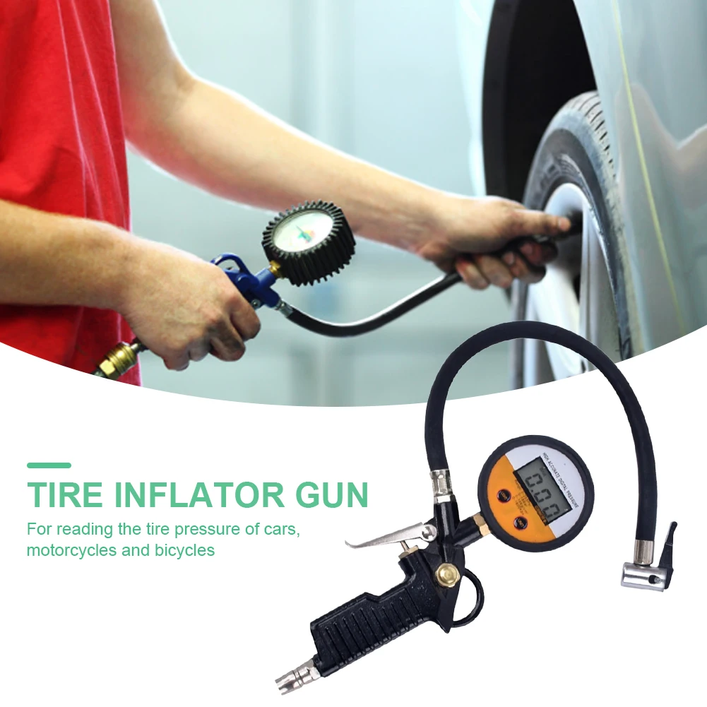 

Манометр для накачивания шин 220PSI, цифровой манометр для шин, алюминиевый измеритель давления в шинах, цифровой дисплей для автомобиля, велосипеда