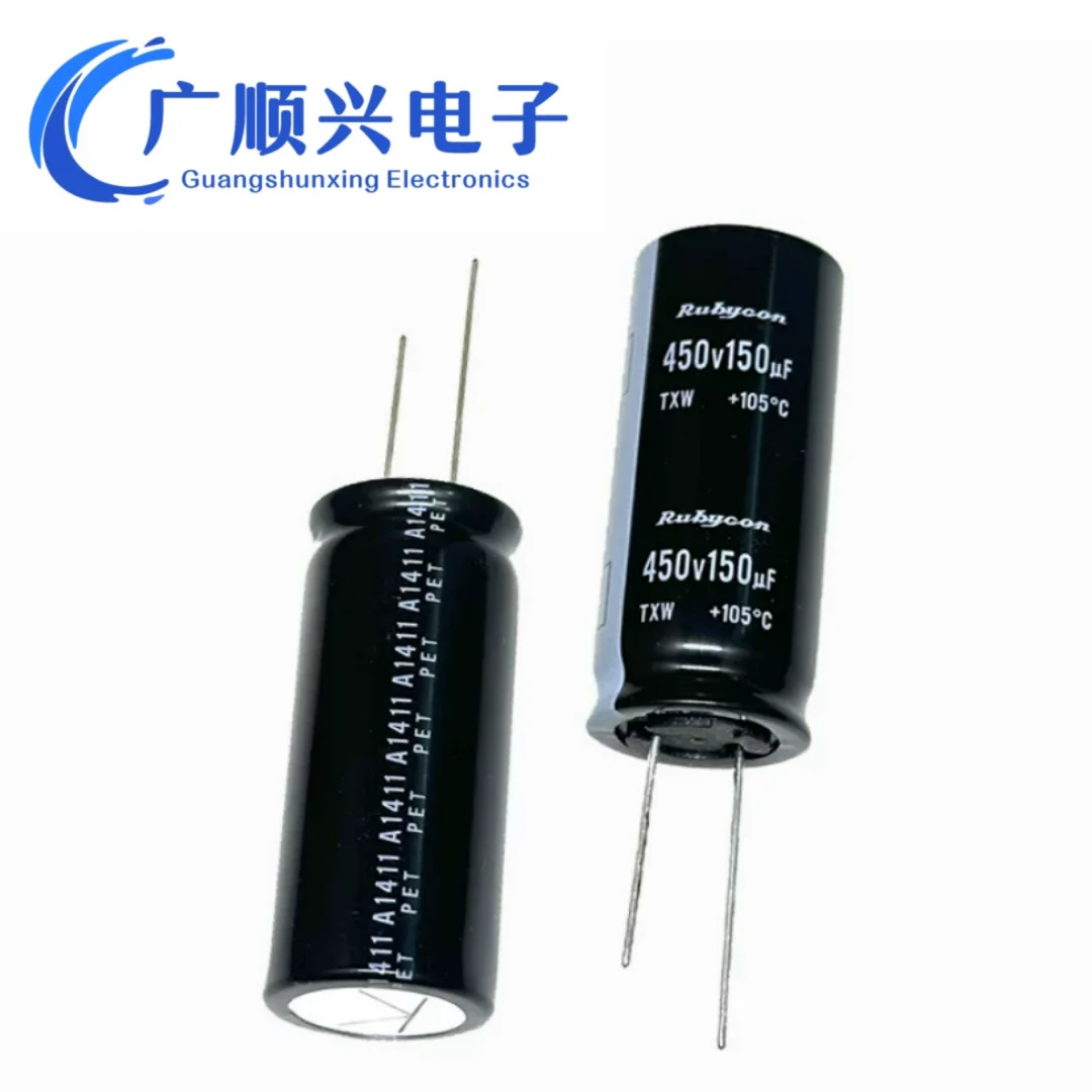 imported aluminum electrolytic capacitor, 450v150uf 18*45, Ruby TXW, high frequency, long lifespan