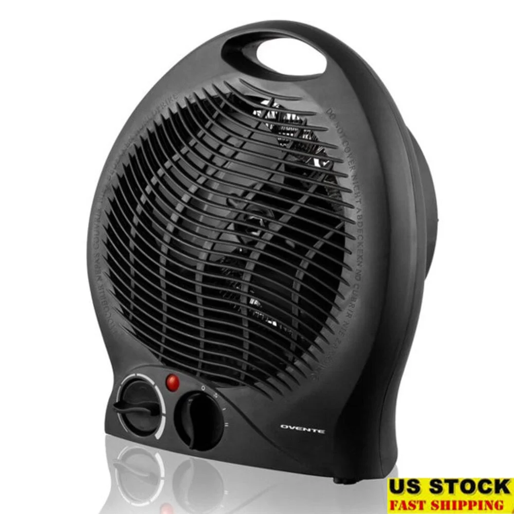 

Портативный электрический тепловентилятор с термостатом, предохранительным выключателем, индикатором питания, компактный дизайн, для использования в помещении, до 160 кв. футов