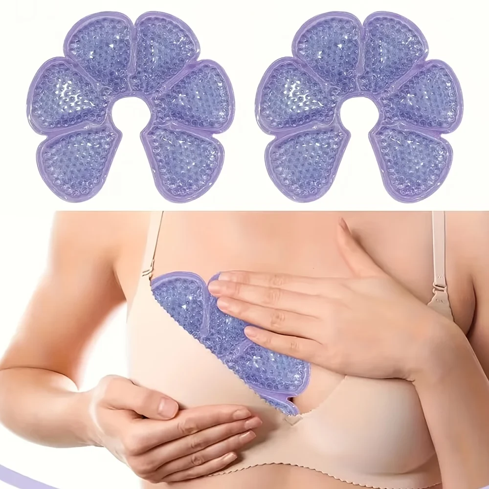

2pcs Reusable Hot/Cold Gel Pad | For Lactation, Relaxation, And Relief from And Blisters - For Cooling During Breastfeeding