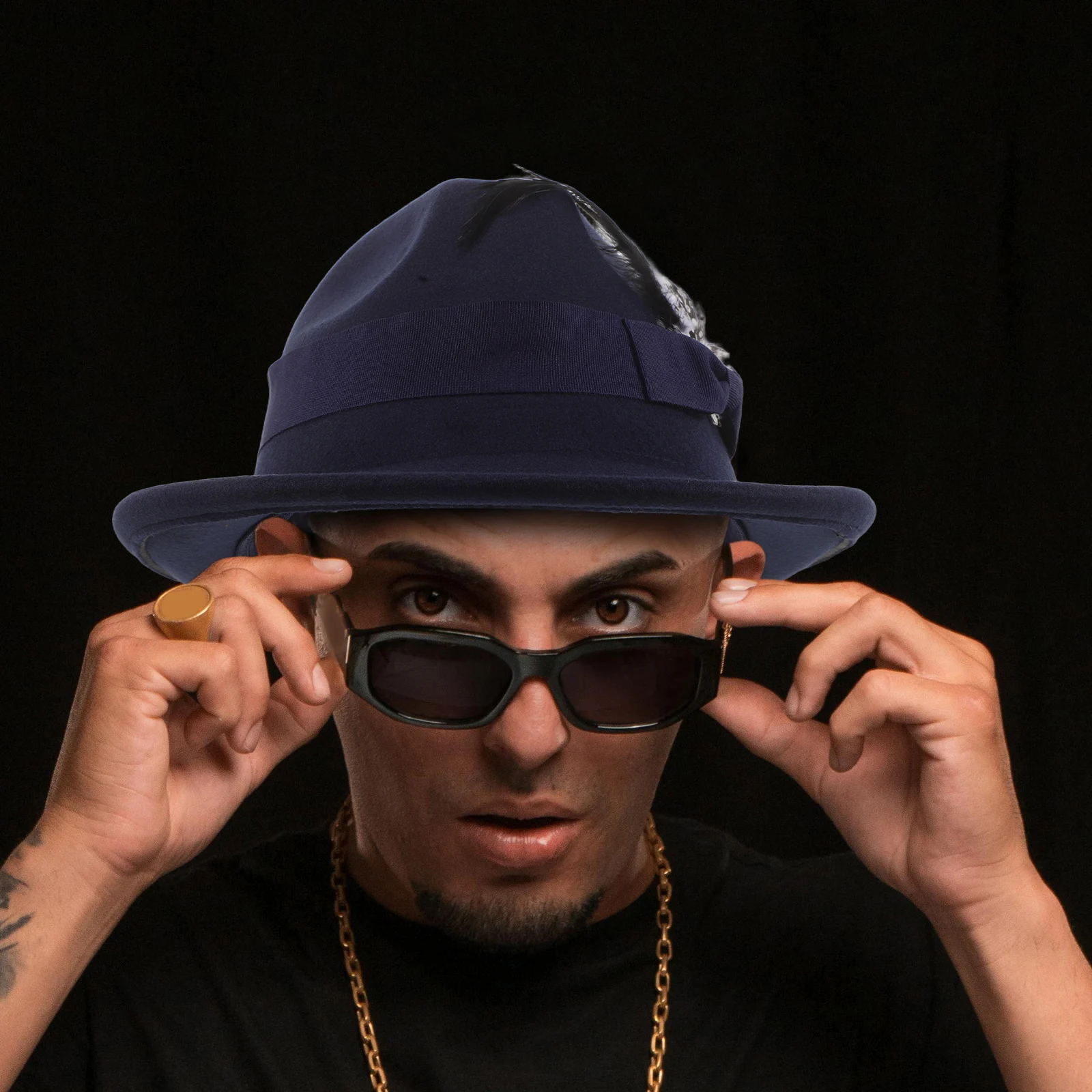 

Men Jazz Hat Felt Fedora Wide Brim Lightweight Classic Fake Decoration Durable Construction Suitable Year Round Mens