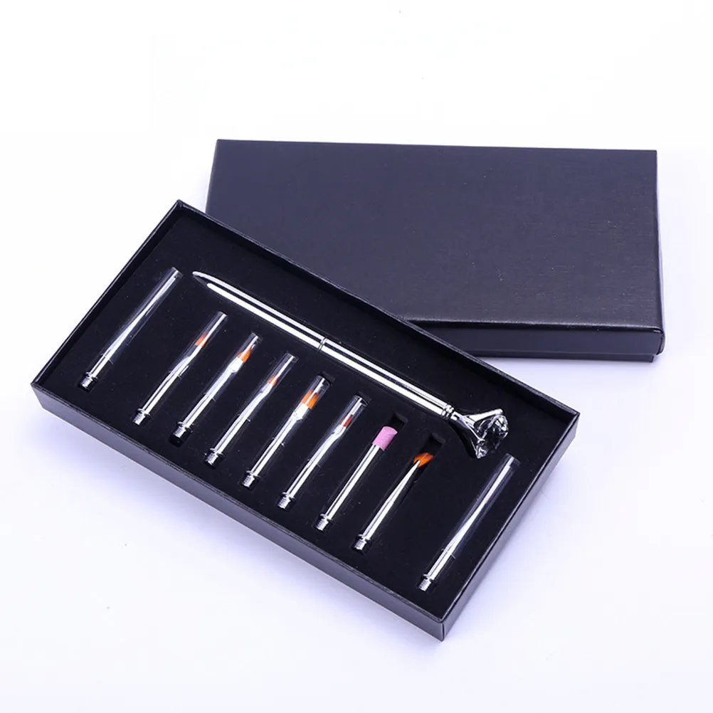 10pcs Nail Art Brush Pen Set Replaceable Tip Manicure Drawing Tool For Uv Gel Acrylic Nail Design Kit Accessories