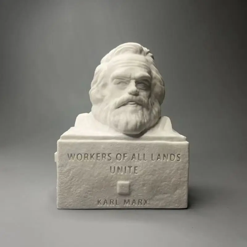 تمثال الجص كارل ماركس، النحت الفني، عرض الجبس لسطح المكتب الراقية لهدايا عيد الميلاد