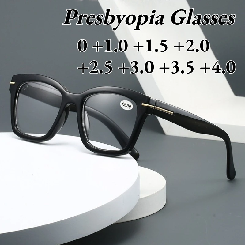 

High-Definition Anti Blue Light Reading Glasses Fashionable Oversized Frame Ultra-Lightweight Comfortable Presbyopia Glasses