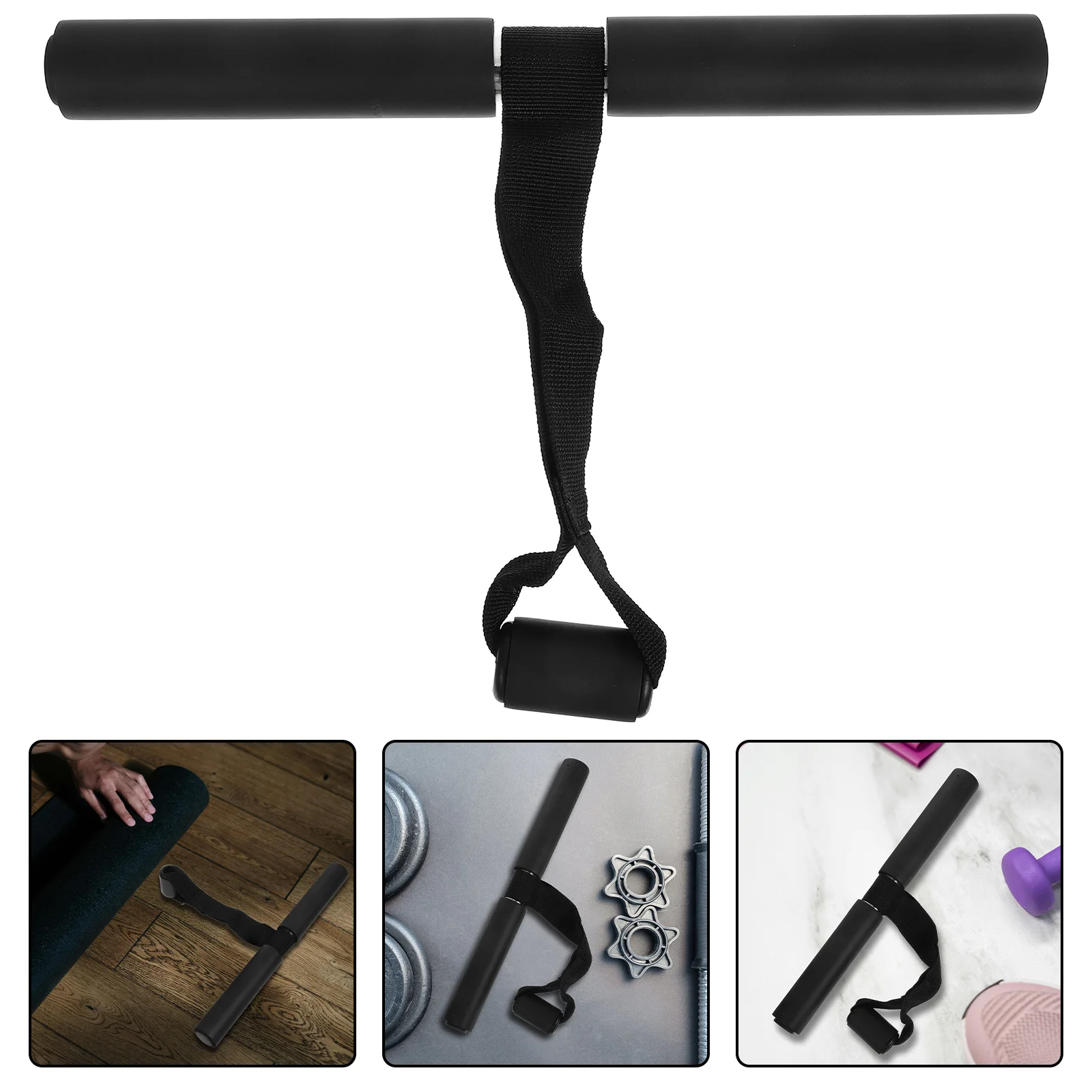 

1pcs Sit-Up Assistant Device Black T Shape Abdominal Trainer For Home Fitness Exercise Bar Leg Muscle Training Tool