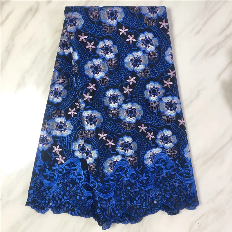 latest Blue Swiss voile lace In Switzerland 2020 African lace fabric Nigerian lace fabrics for wedding Party Lace PPL20205C