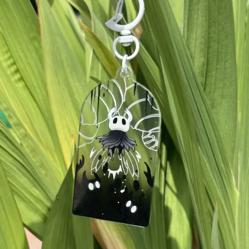 Hollow Knight Charms Silksong Keychain acrylic Men Game Accessories Car Key Chain