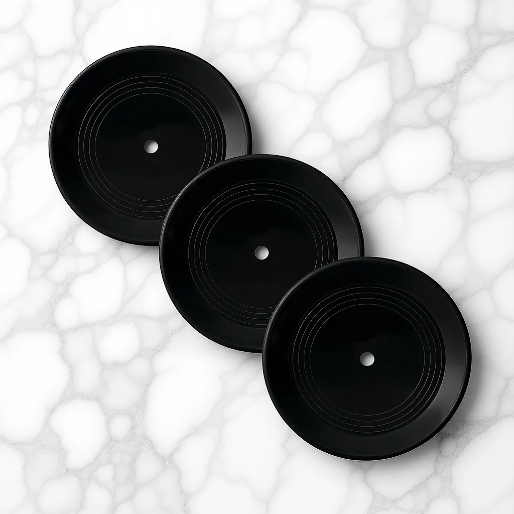 

3Pcs Retro Vinyl Records Wall Decor Black Blank Discs for DIY Home Decoration Living Room Bar Interior Aesthetic Vintage Wall