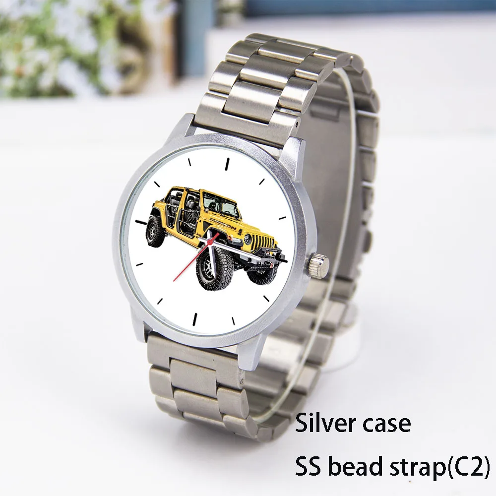 

Unisex off-road vehicle dial quartz watch personalized rose gold 45/38mm silicone stainless steel leather strap
