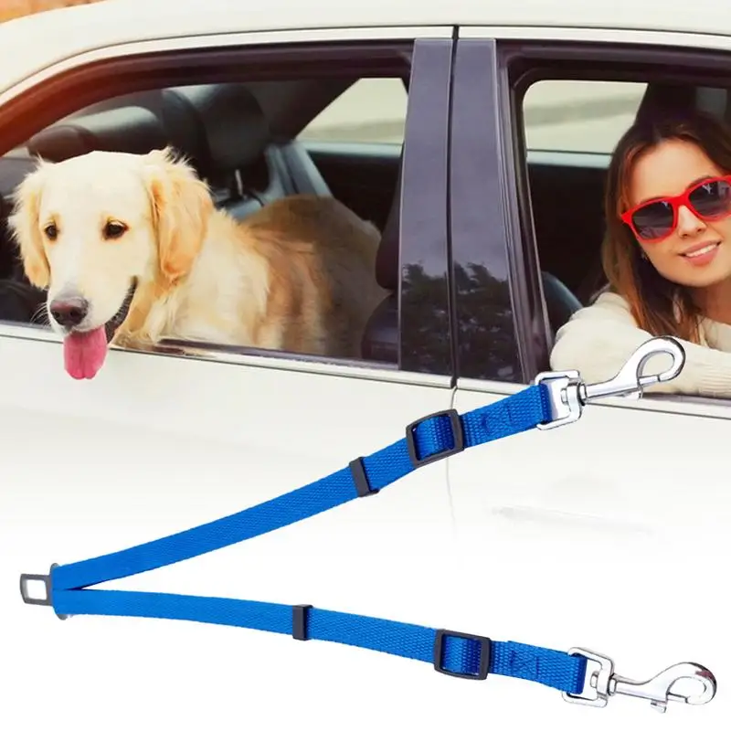 Dog Car Seat Belts Adjustable Shock-Absorbing Dog Safety Belt User Friendly Pet Accessories Wear-Resistant Dog Seat Belt For