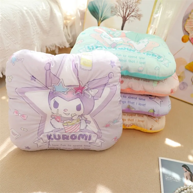 Sanrio Cinnamoroll Kuromi Cushion Student Chair Cartoon Plush Non-slip Fart Cushion Cute Pillow Office Sedentary Chair Cushion