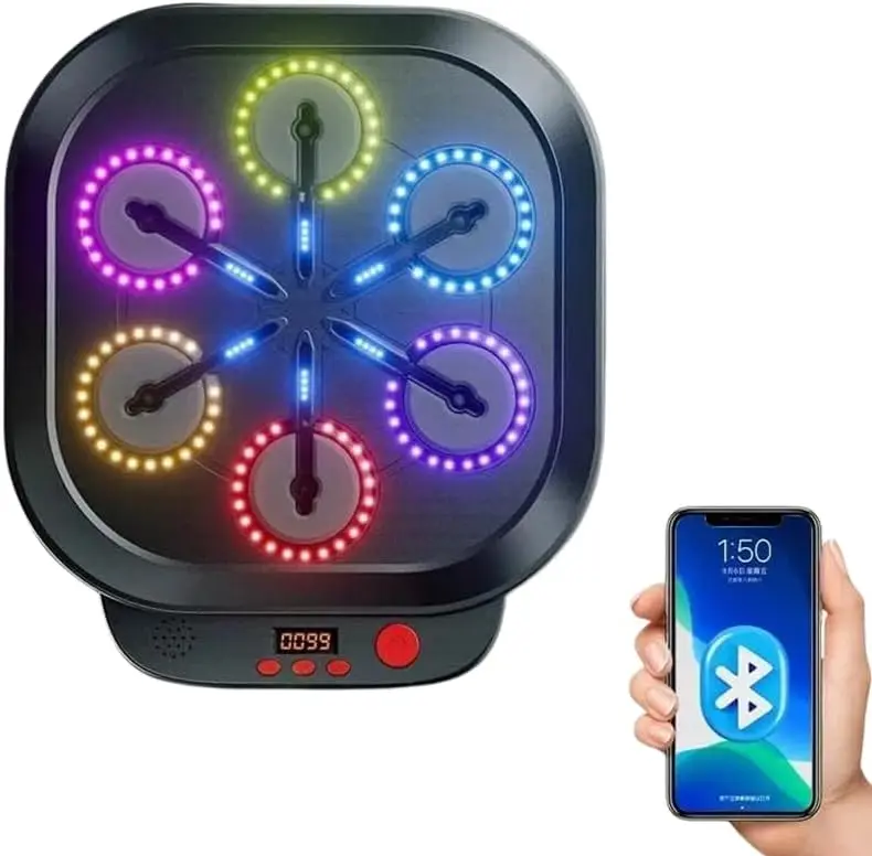 

2025 Upgrade Intelligent Music Boxing Machine for Adults & Kids, LED Display & Smart Bluetooth, Wall Mounted Boxing Trainer for