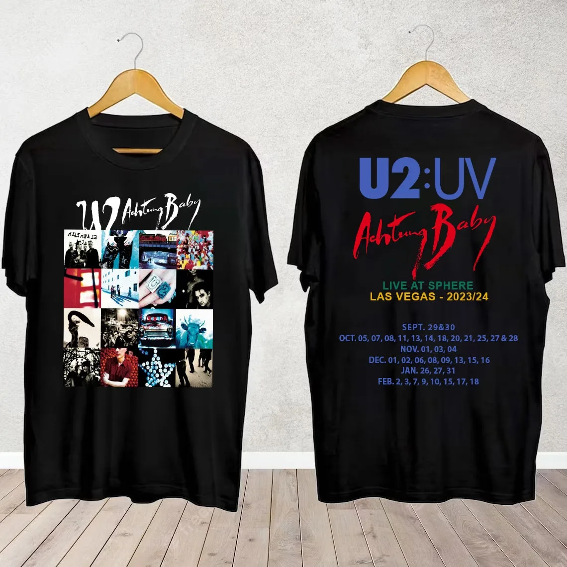 UPDATED U2 Rock Band Achtung Baby Album Tour T shirt Full Size S-5XL BE2564