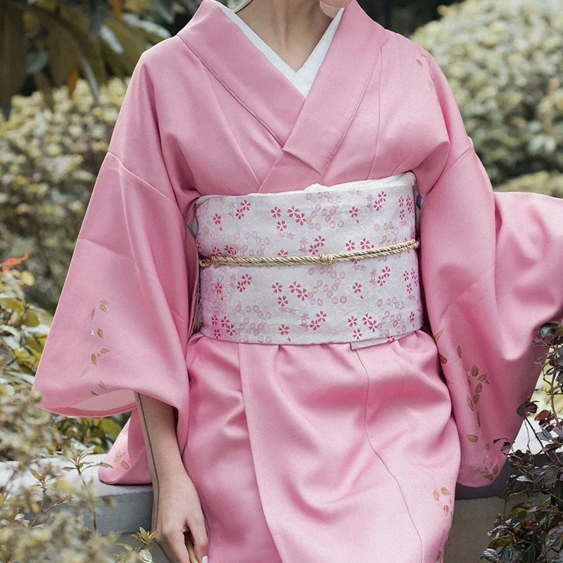 日本着物帯黒花柄プリント女性ユカタアクセサリービンテージスタイルドレス装飾ウエストバンドコスプレベルト