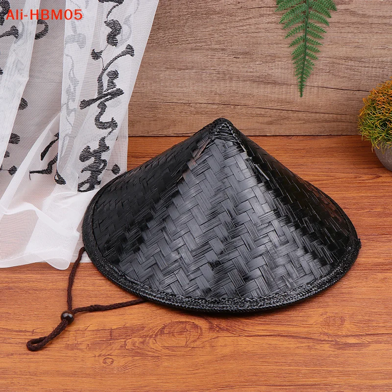 (HB05)Hat Samurai Straw  Chinese Cosplay Japanese Rice Asian Bamboo Conical Hats Party Farmer Cone Decor Cap Decorative