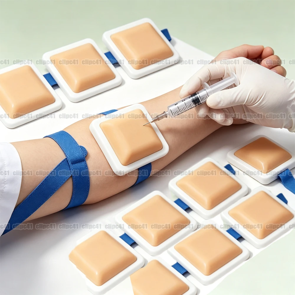 Injection Training Pad with Strap - Intramuscular Simulator Module for Nursing Student Practice, Medical Education Equipment
