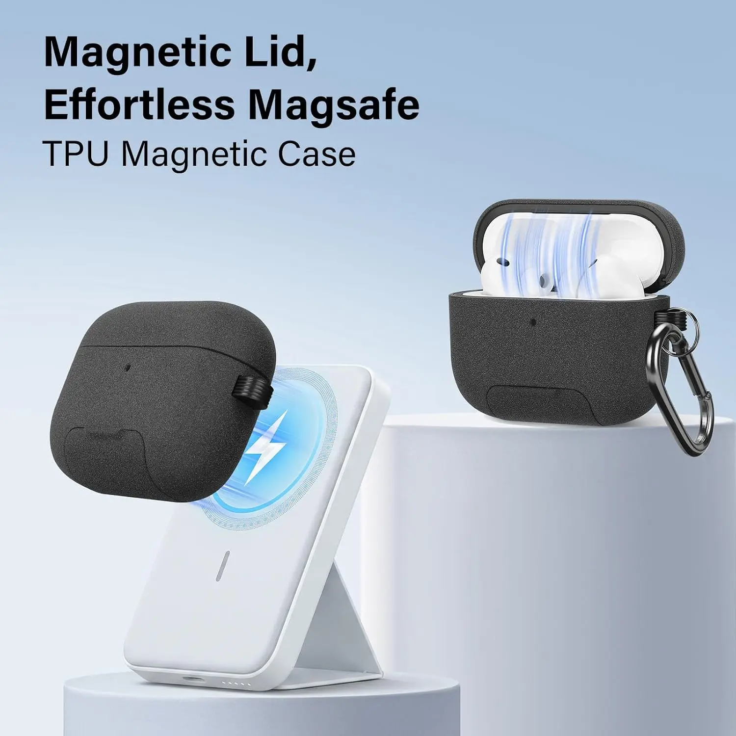 For AirPods 5/4/Pro 3 Magnetic Lock Case Phone Stand Design Compatible with MagSafe Earphone Accessories For AirPods 5/4/Pro 3
