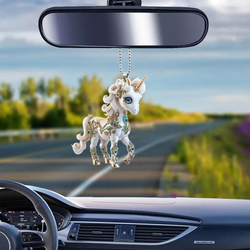 1 قطعة الحصان الحيوان خمر عيد الميلاد حلي معلقة الاكريليك الحصان زينة لشجرة عيد الميلاد ديكور المنزل النساء الرجال #2