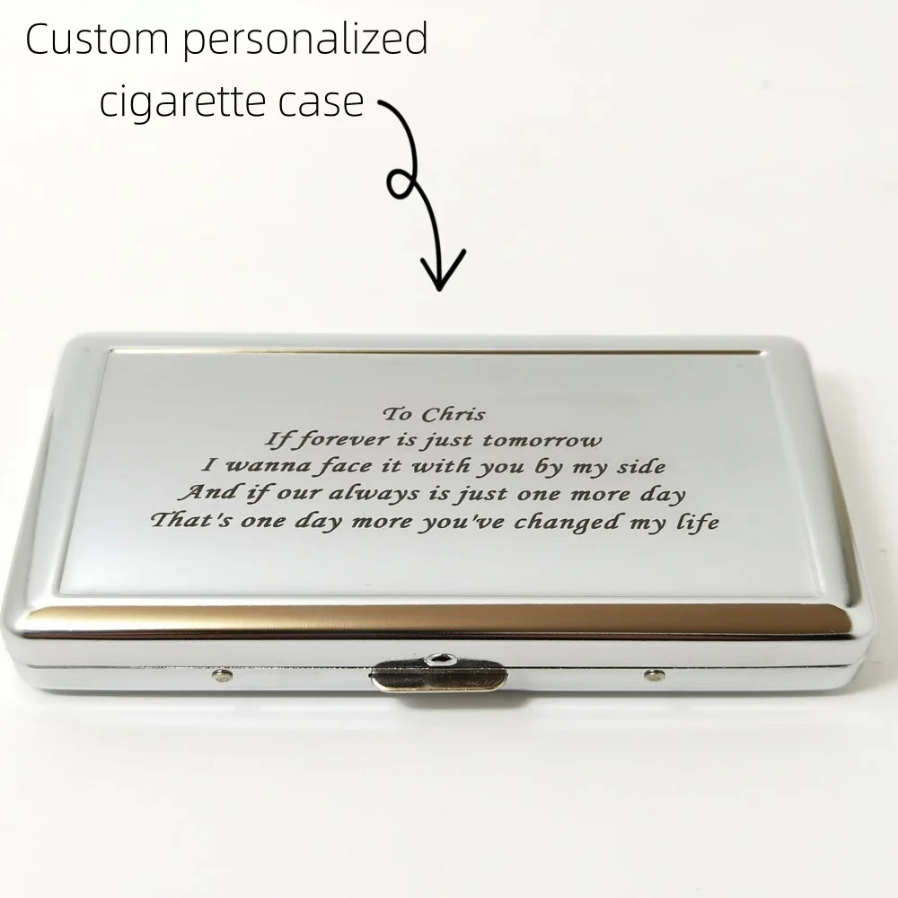 

Customized Cigarette Cases Creative Metal Stainless Steel Cigarette Cases Customized Personalized Smoking Accessories