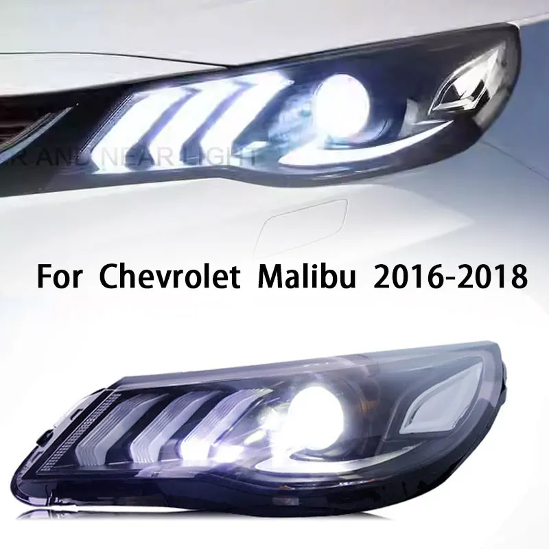 

Фары головного света для Chevrolet Malibu, фары головного света 2016-2018, фары головного света Malibu DRL, сигнал поворота, фары дальнего света, проектор глаз ангела