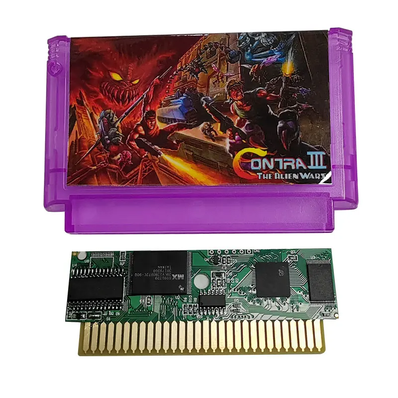 CONTRA III THE ALIEN WARS NES FC 8 Bit Game Cartridge For 60 Pin TV Game Console