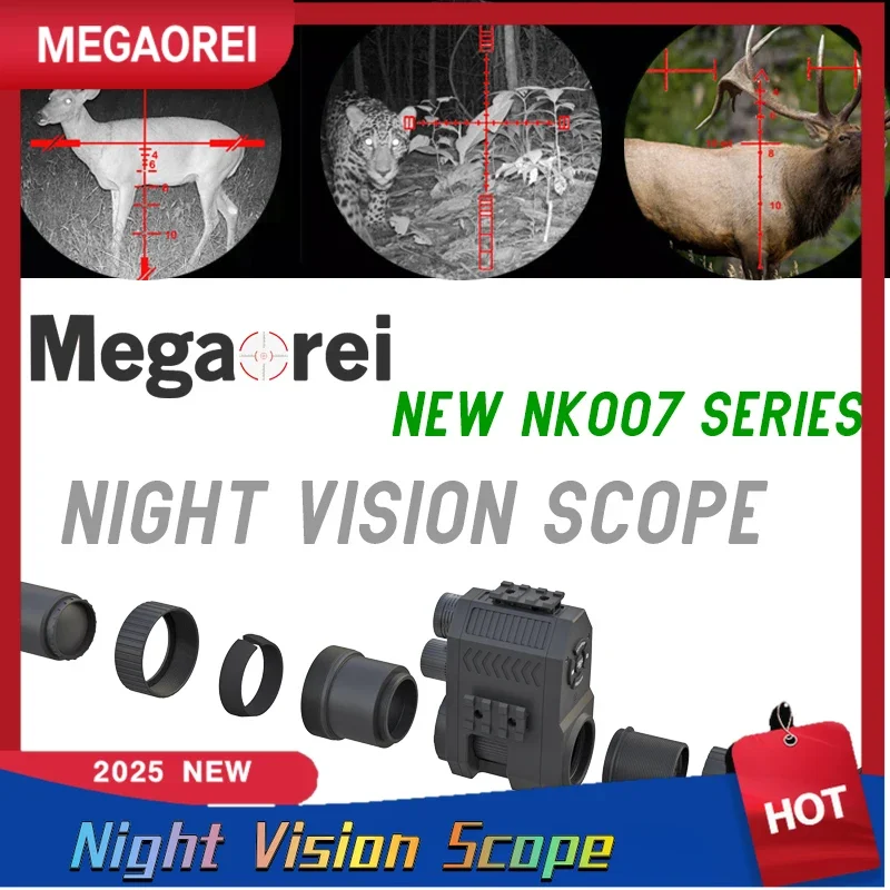 

Megaorei 2025 Update Night Hunting Scope Rifle Scope Camera Round Screen Portable Infrared Rifle Scope For Night Hunting