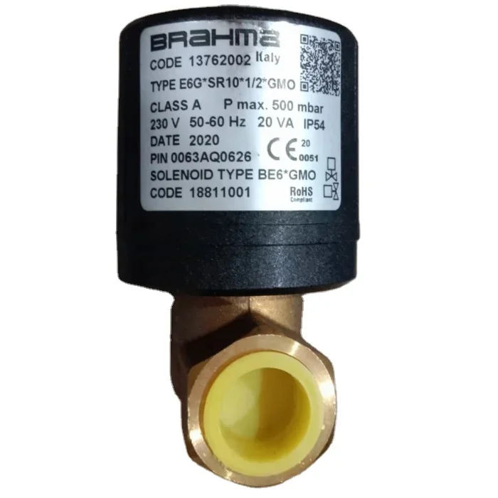 Brahma OR E6G *SR10 Series Gas Solenoid Valve GMO Safety Solenoid Control Gas The Electromagnetic Valves  For Burner Parts