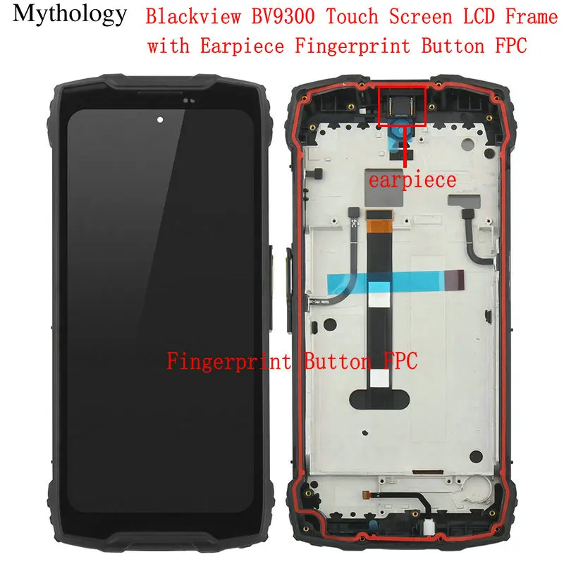 

Original Display for Blackview BV9300 LCD Touch Screen Fingerprint Button Frame Receiver Smartphone Accessories Repair Tools