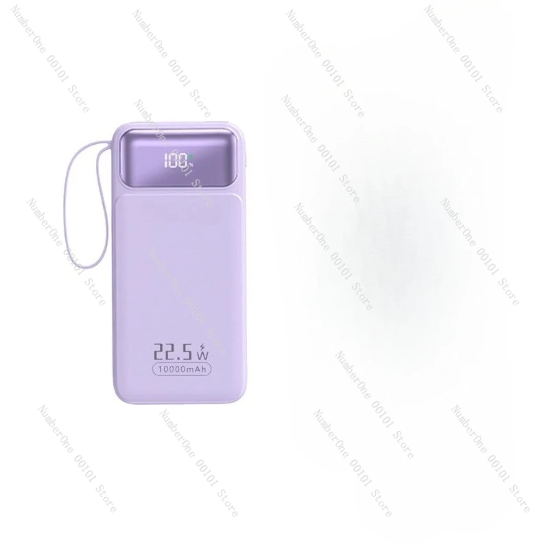 

Power bank fast charging with cable 10000mAh mini compact and portable