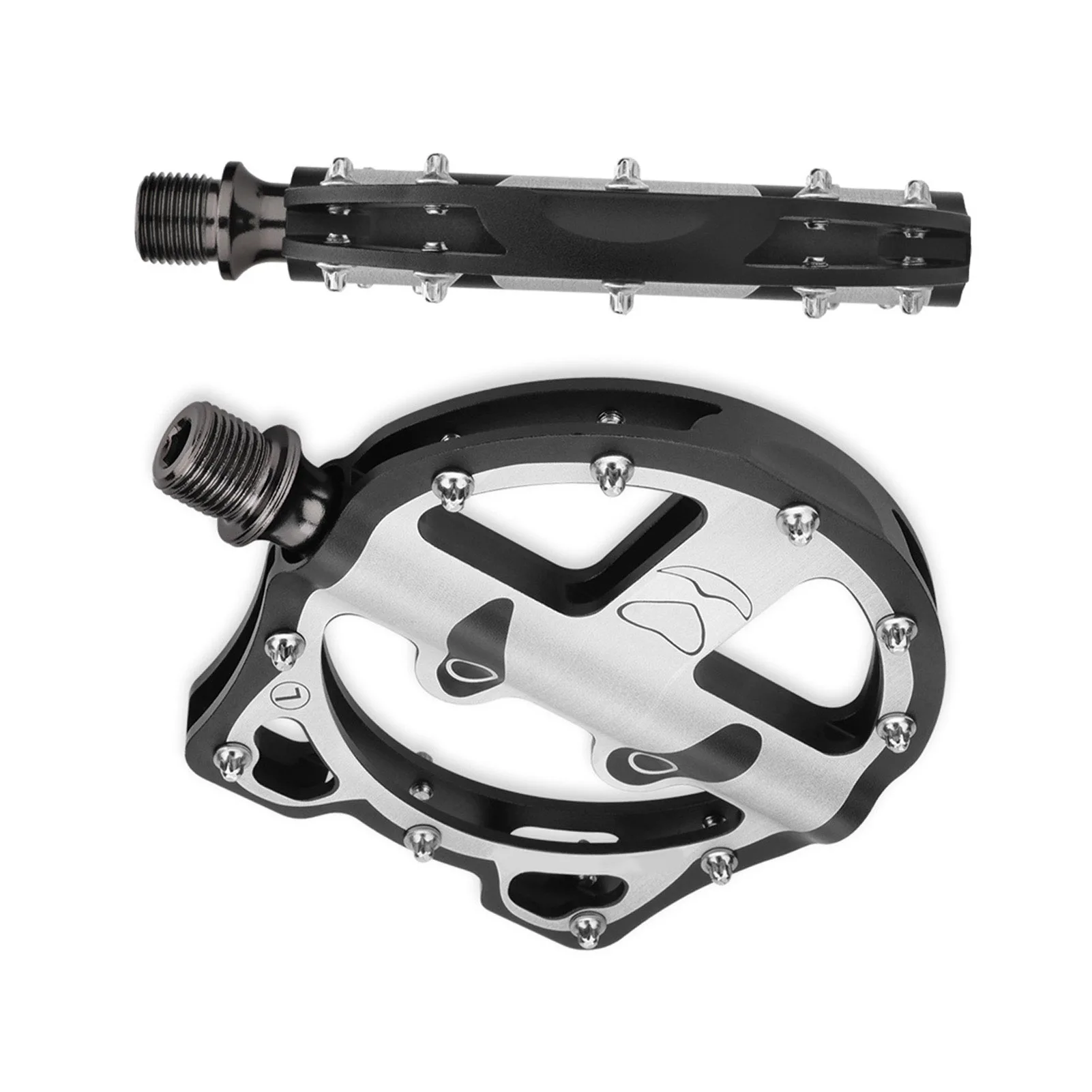 دواسات الدراجة من سبائك الألومنيوم CNC مناسبة مع دبابيس مضادة للانزلاق لدواسات الدراجة الجبلية على الطرق من سبائك الألومنيوم #3