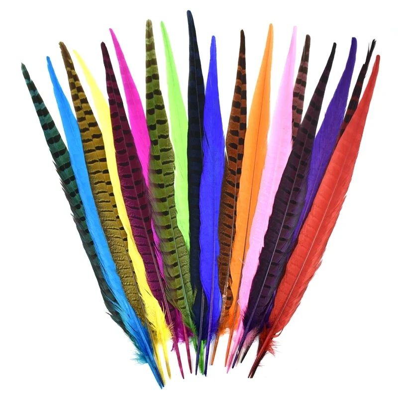 Großhandel 40-45cm Natürliche Fasanenfedern für Bastelarbeiten Lange Große Federn Deko DIY Karneval Hochzeit Party Dekoration – Detail 3