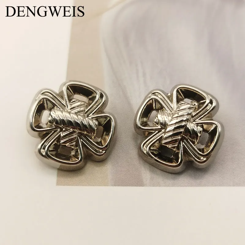 6 stücke 15mm 20mm Hohl Kreuz Vintage Gold Metall Knöpfe Für Kleidung Wolle Mantel Pullover Jacke Nähen zubehör Nähen Knöpfe – Detail 5