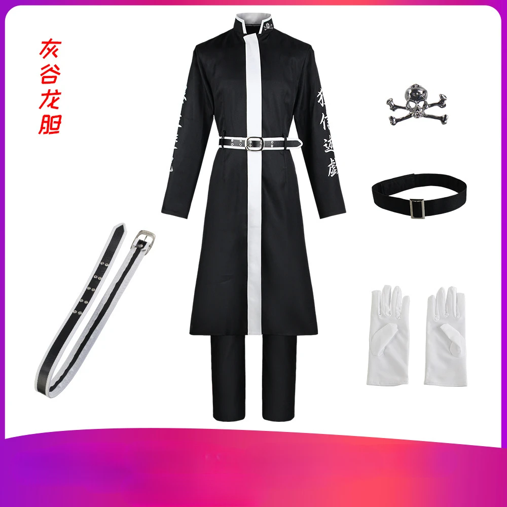 أنيمي طوكيو المنتقمون تأثيري كوروكاوا إيزانا تأثيري ريندو هايتاني زي أحمر أسود موحدة هالوين كرنفال ملابس للحفلات