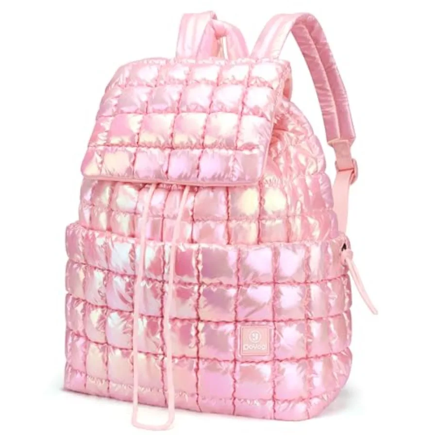 

Стеганый рюкзак для женщин: легкий, для путешествий, спортзала, походов, с уплотнением и утягивающим шнурком, повседневный, для прогулок