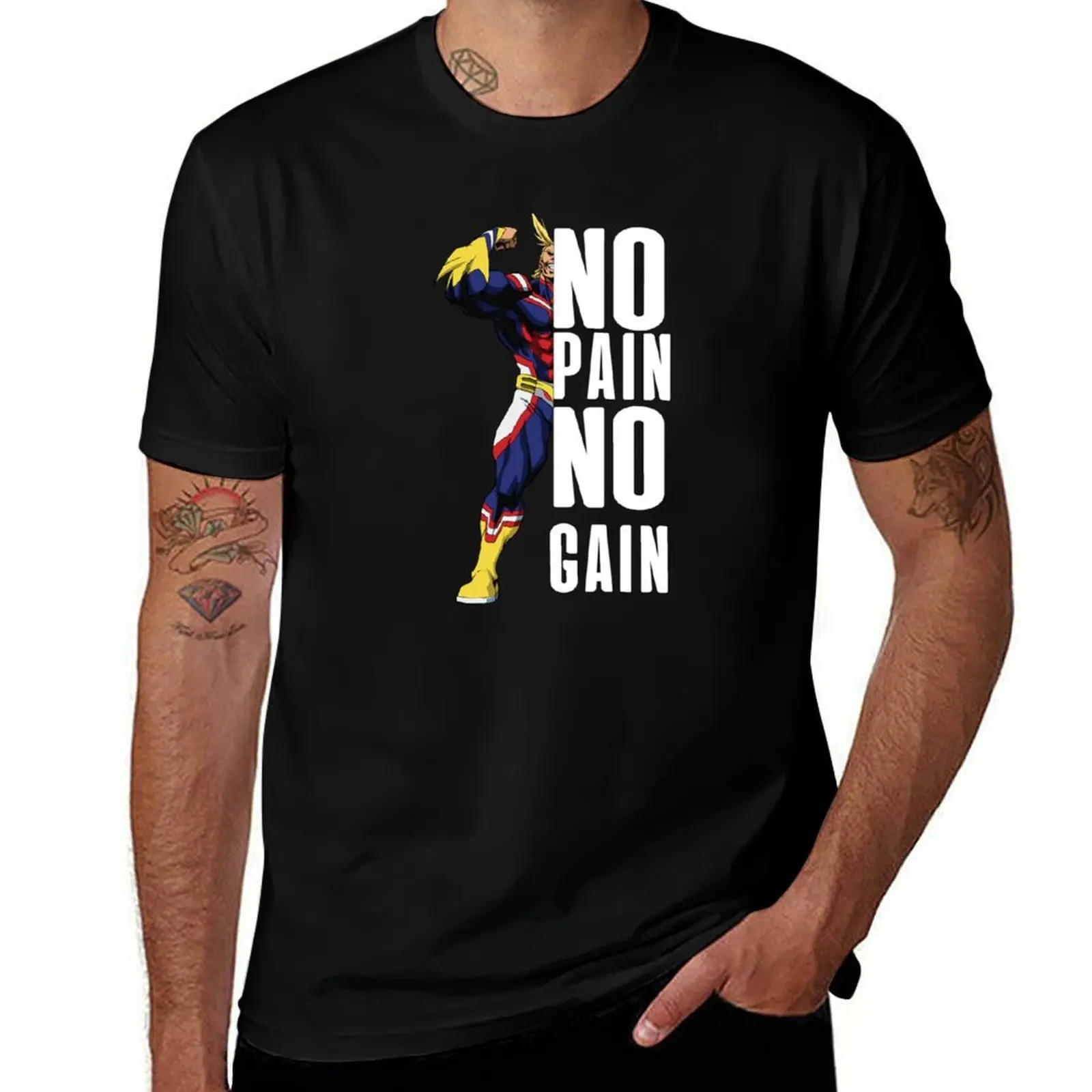 

No Pain No Gain-All Might T-Shirt Lightweight Casual Summer T-Shirt