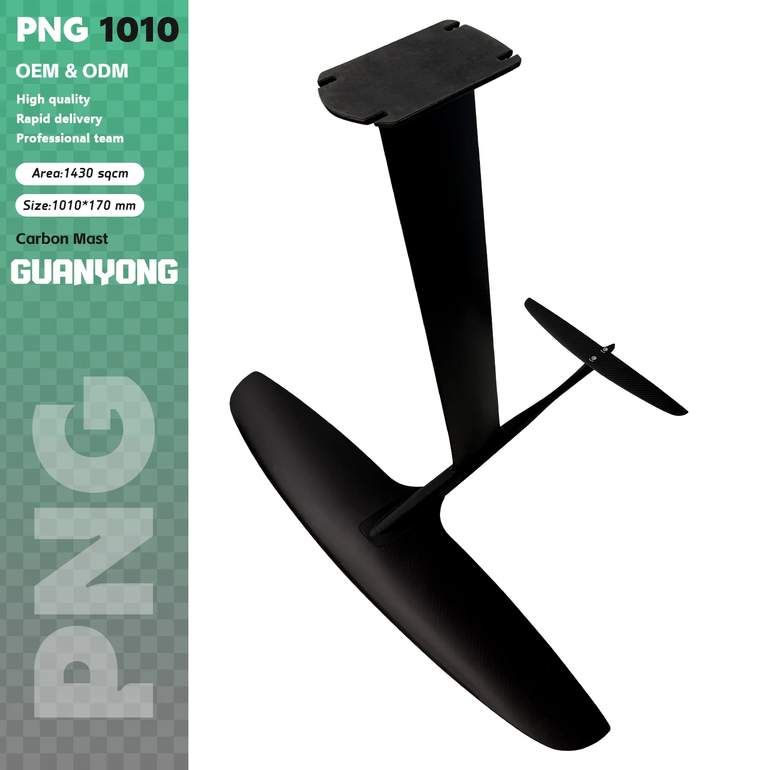 Customizable GY-PNG1010 Carbon Fiber Hydrofoil for SUP Kite Surfing 1430 Sqcm Area Durable Water Sports Equipment