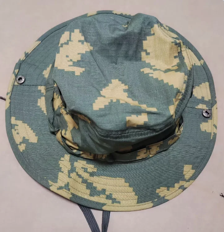 Russian Yellow Flower Camouflage Boonie Hat Vintage Man Cap