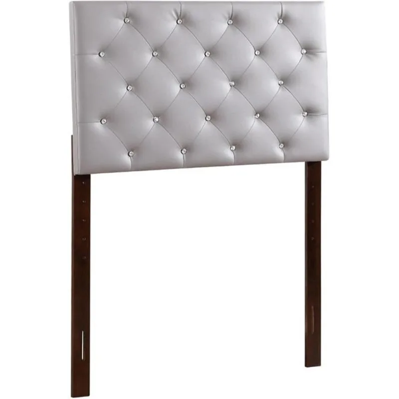 

Super Nova Faux Leather Upholstered Twin Headboard in Light Gray