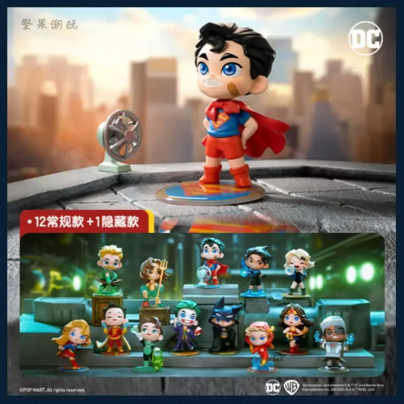 POPMART DC Little Justice League Series caja ciega figuras coleccionables figura de acción sorpresa de moda juguetes coleccionables Navidad