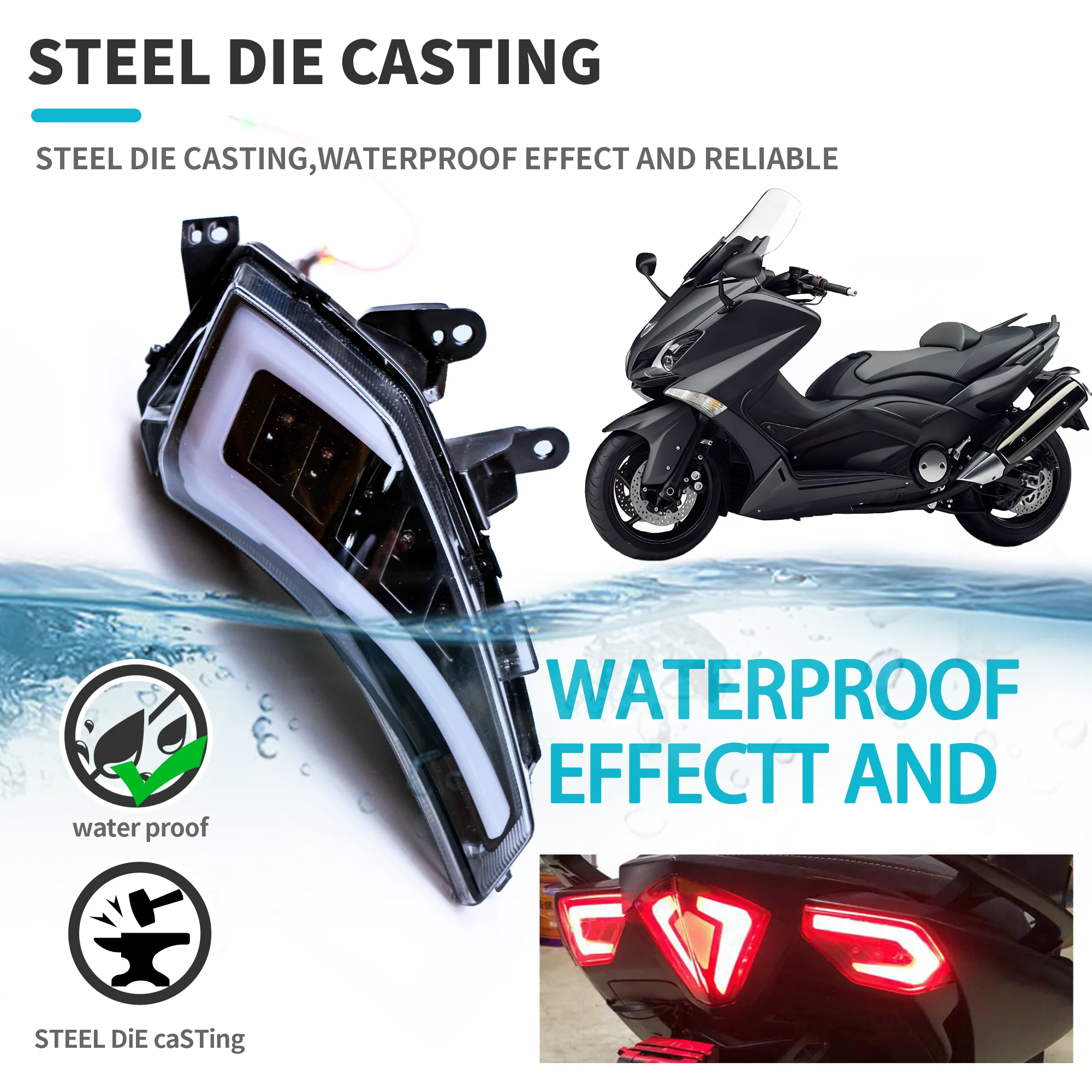 Fit For Yamaha 2012 - 2016 T-MAX 530 Tmax530 Integrated Tmax 530 T-max 530 2013 2014 2015 Turn Signal  Light Rear Brake Light