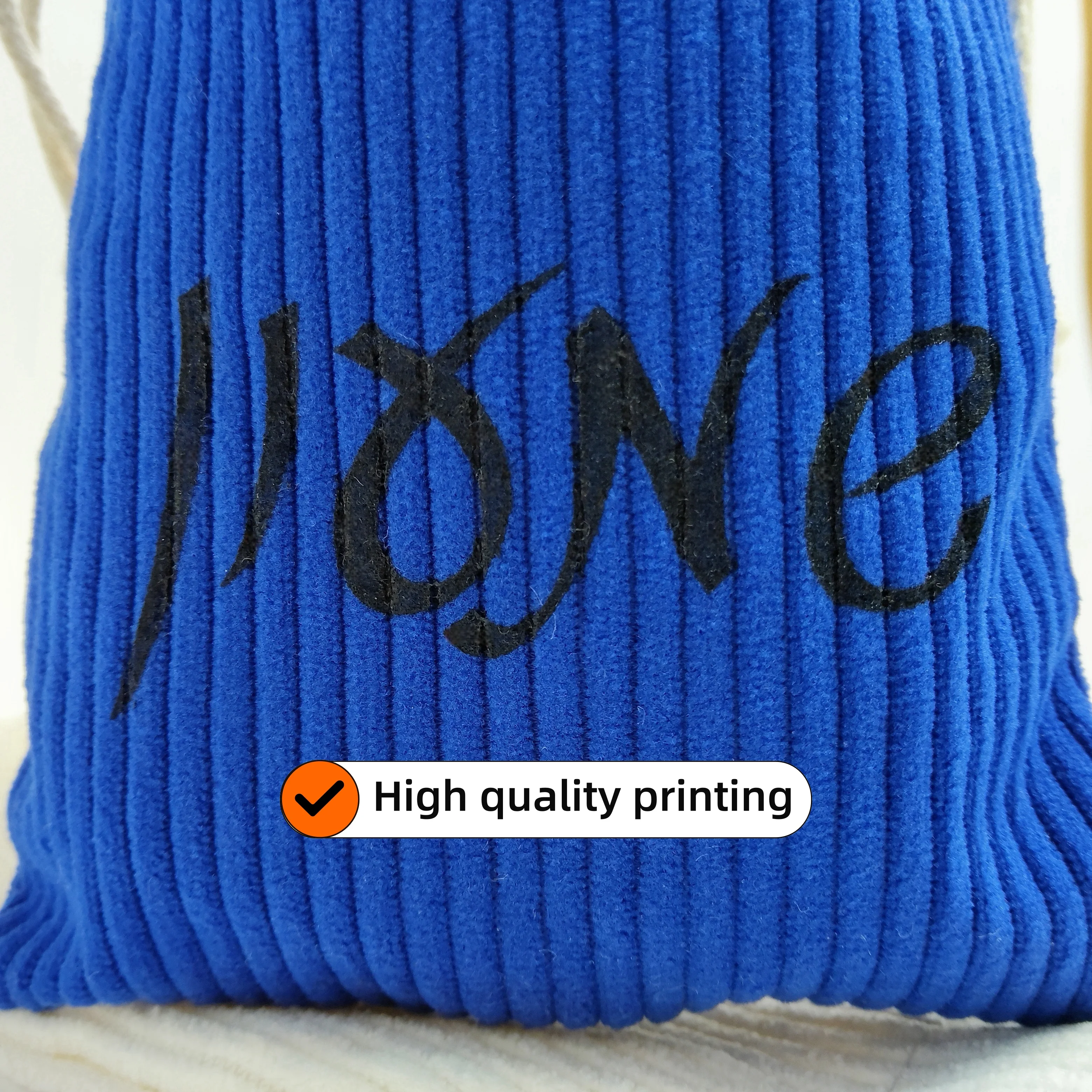 Corduroy Storage Drawstring Bag with Logo Cosmetic Lipstick Bag Purse Pendant Pouch Christmas Gift Candy Jewelry Organizer - view 6
