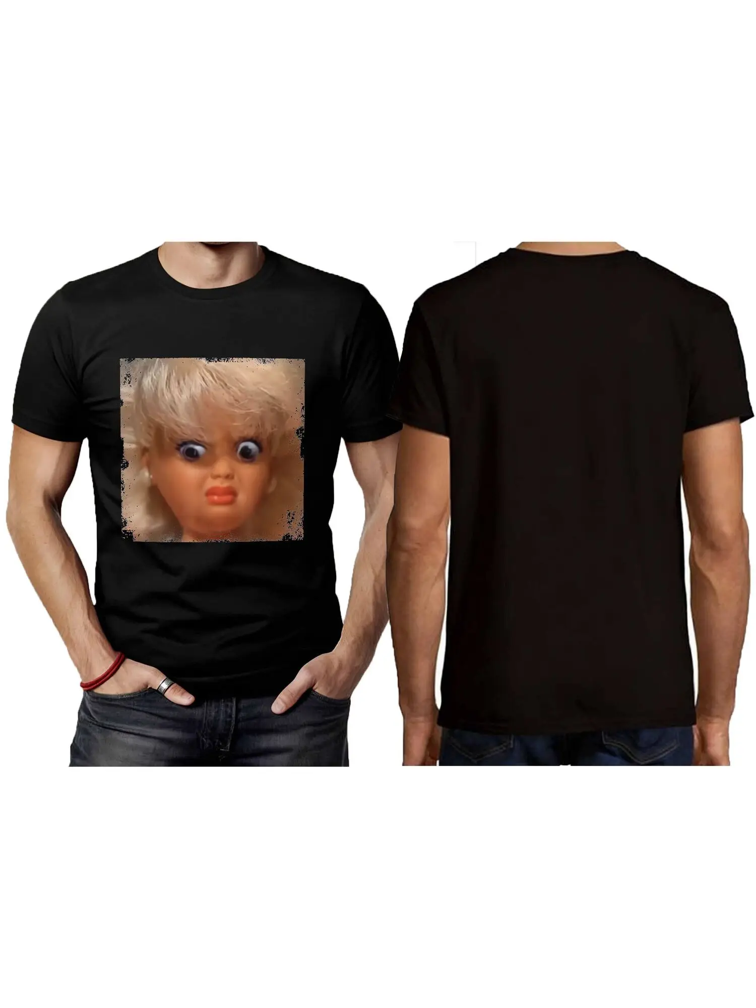 Camiseta emoji con cara de dibujos animados divertida para hombre, top estampado holgado vintage con diseños emoji icónicos adecuados para todas las estaciones