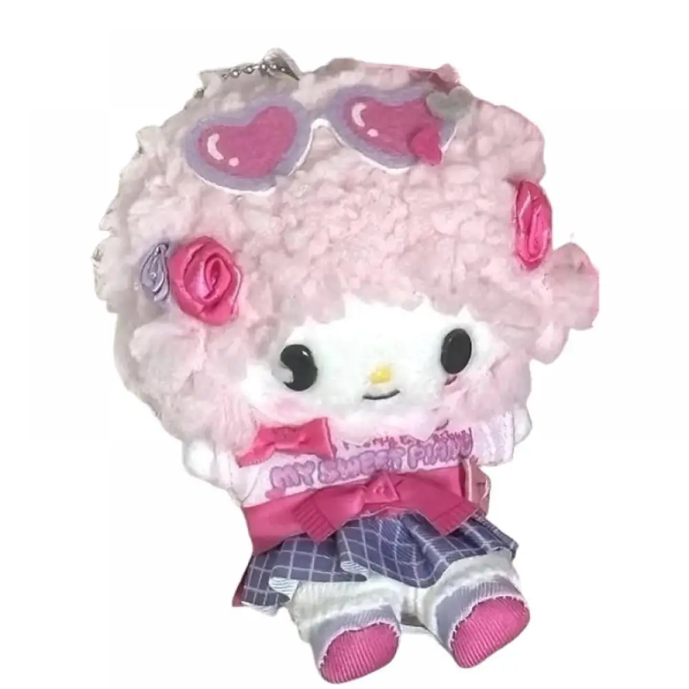 Sanrio sweet piano plush doll Key Chain University school uniform HelloKitty Melody Backpack pendant boy girl Creative plush toy