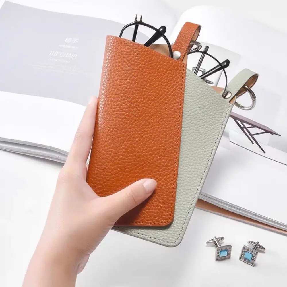 

Чехол для солнцезащитных очков, сумка для очков из искусственной кожи, защитный чехол для очков с брелоком, сумка для хранения очков, зажим для очков в корейском стиле