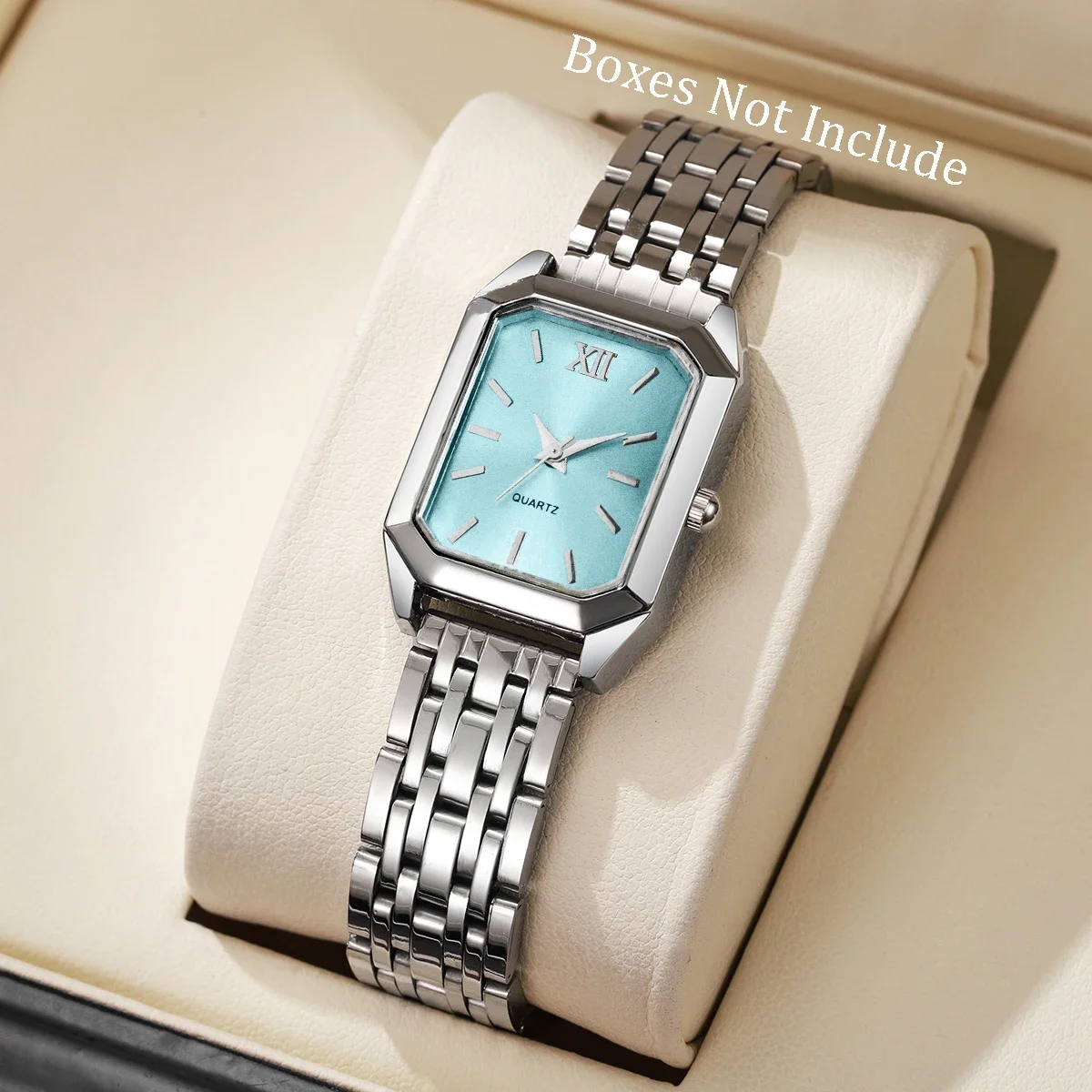 Casual Rectangle Dial Women's Quartz Wristwatch