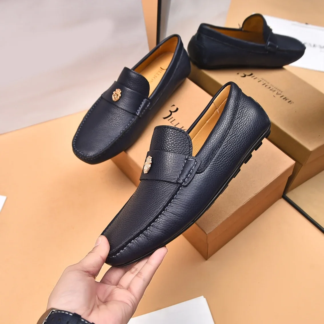 BILLIONAIRE BLKA CPTG Shoes Cowhide 2025 new outdoors business Casual quality outdoors motion Men‘s European big size 39-46