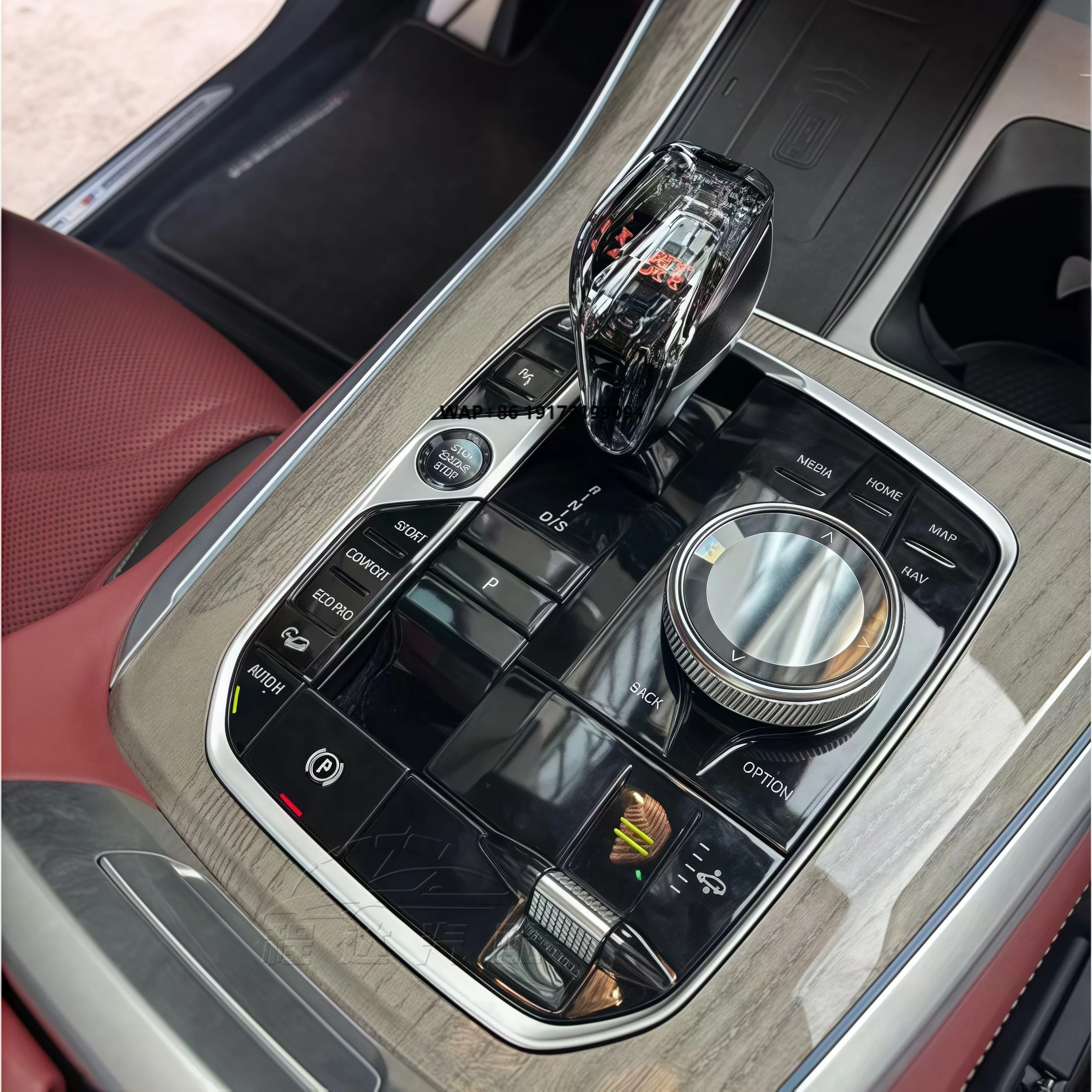 For  X5 X7 G05 G06 G07 Crystal Shift Knob Hot Sale Central Control Center Gear Shifter Reverse Gear Shifter Shift Lever