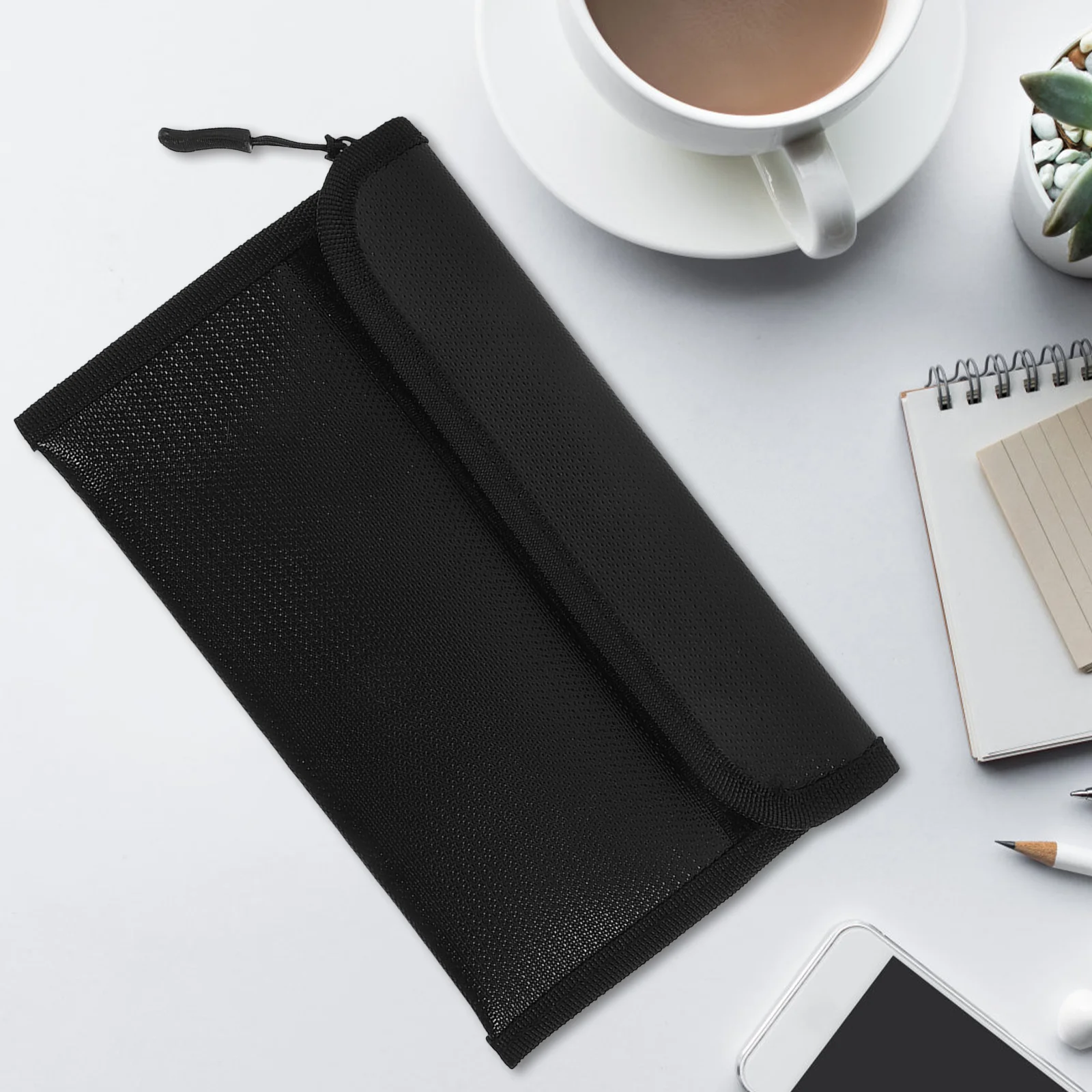 Waterproof Fireproof Document Bag Silicone Fiber Large Capacity Receipt Container Multipurpose Zipper Pouch File