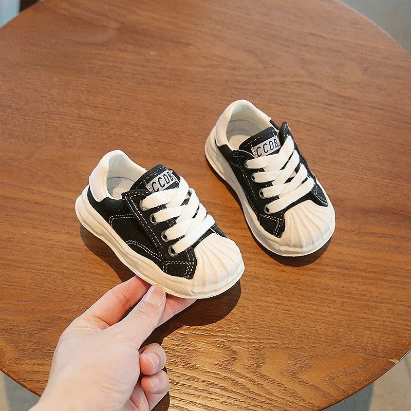 Spring and Autumn Baby Shoes Men's New One-year-old Breathable Shoes Female Child Canvas Baby Soft Soled Walking Shoes